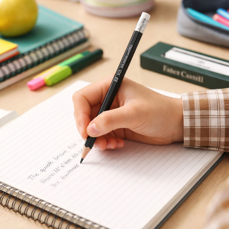 مداد مشکی با درجه سختی HB فابرکاستل کد 1112 بسته 24 عددی