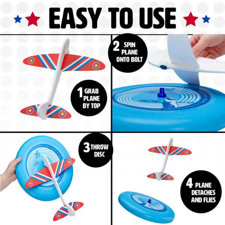 اسباب بازی ناب سل مدل دیسک و هواپیما مجموعه دو عددی کد FLYING DISCFRISBEE AIRCRAFT SPORTS 2IN1