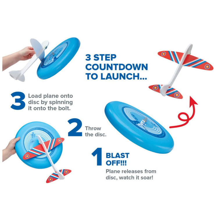 اسباب بازی ناب سل مدل دیسک و هواپیما مجموعه دو عددی کد FLYING DISCFRISBEE AIRCRAFT SPORTS 2IN1