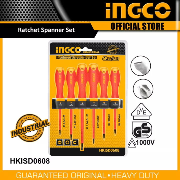 پیچ گوشتی اینکو مدل HKISD-0608 مجموعه 6 عددی