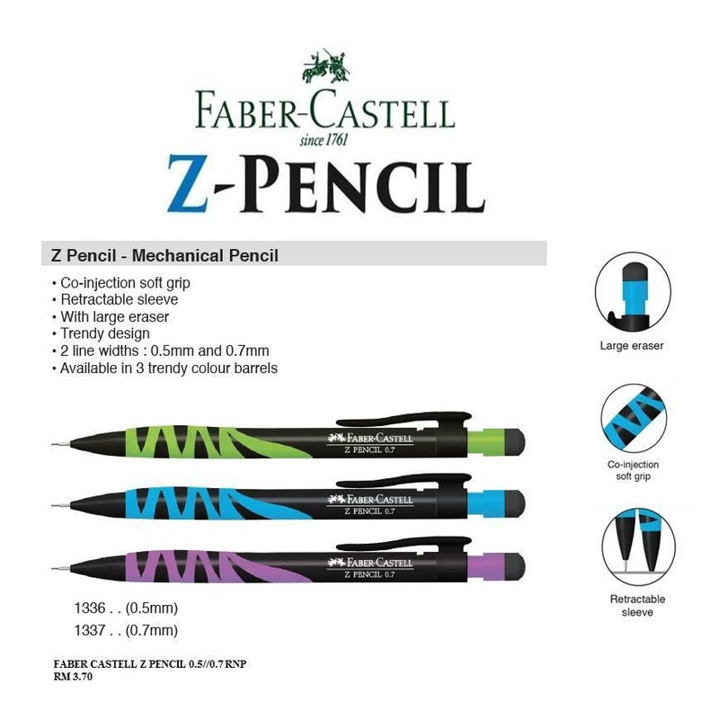 مداد نوکی 0.7 میلی متر فابر کاستل مدل z-pencil کد 109271