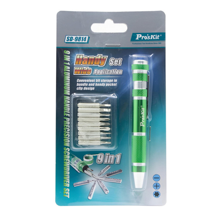 سری پیچ گوشتی پروسکیت مدل SD-9814 بسته 9 عددی