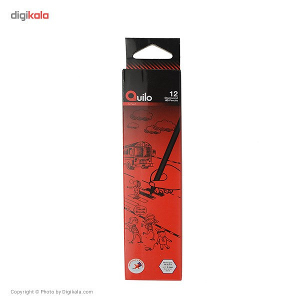 مداد مشکی کوییلو مدل Blackwood کد 634001 بسته 12 عددی