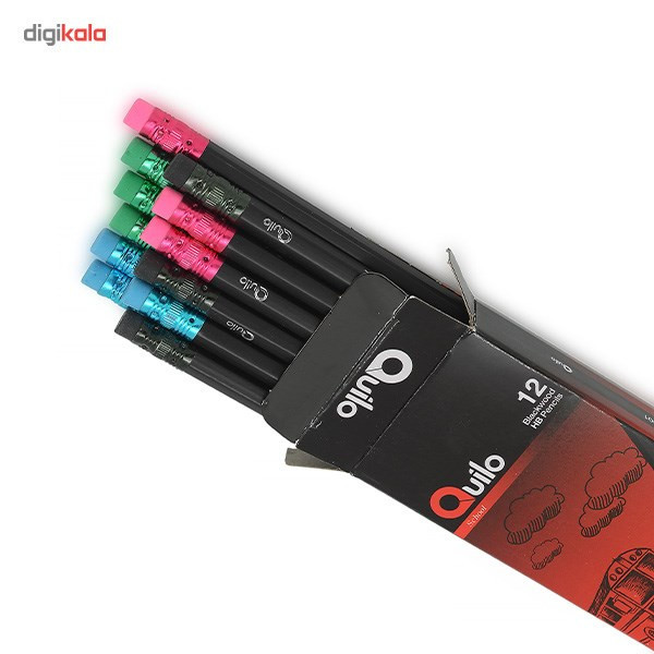 مداد مشکی کوییلو مدل Blackwood کد 634001 بسته 12 عددی