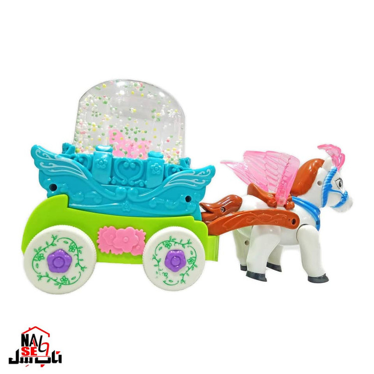 اسباب بازی ناب سل مدل کالسکه حباب دار موزیکال طرح Bubble Carriage with Horse
