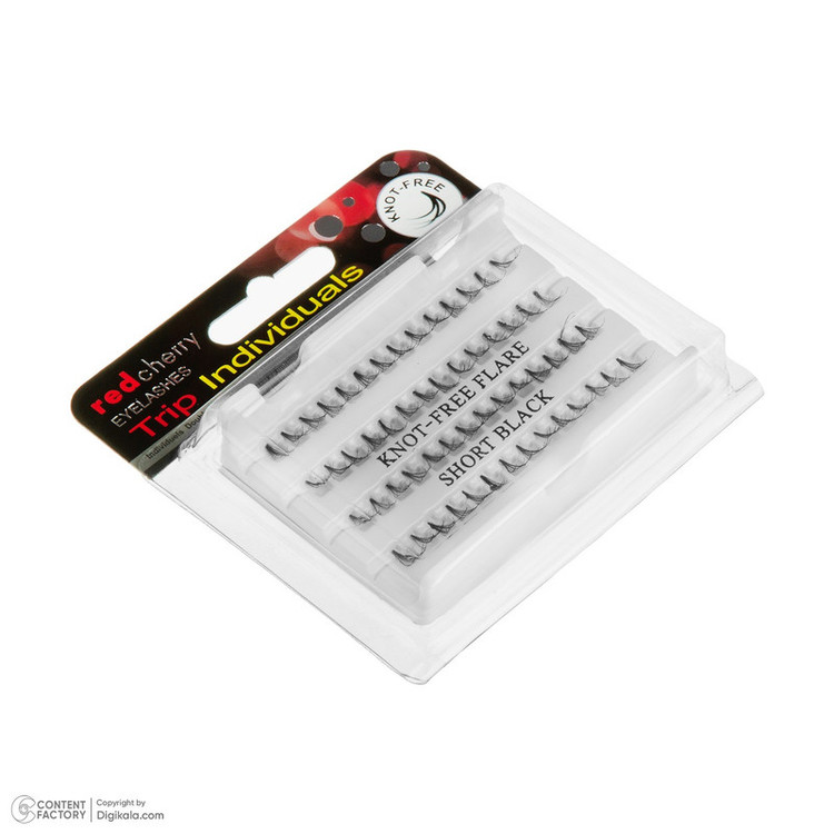 مژه مصنوعی رد چری مدل Knot-Free Flare Short بسته ۵۶ عددی