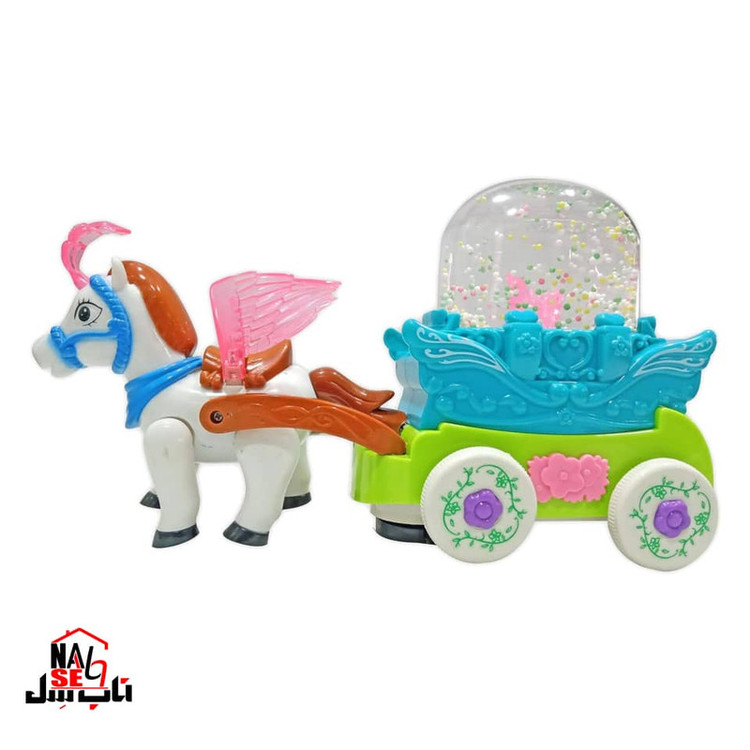 اسباب بازی ناب سل مدل کالسکه حباب دار موزیکال طرح Bubble Carriage with Horse