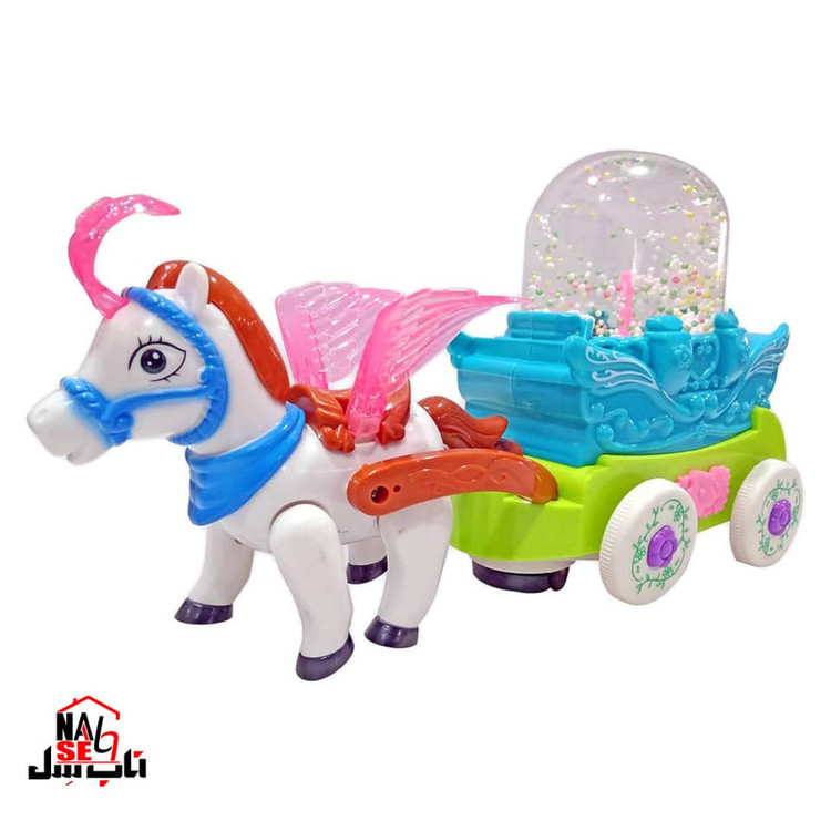 اسباب بازی ناب سل مدل کالسکه حباب دار موزیکال طرح Bubble Carriage with Horse