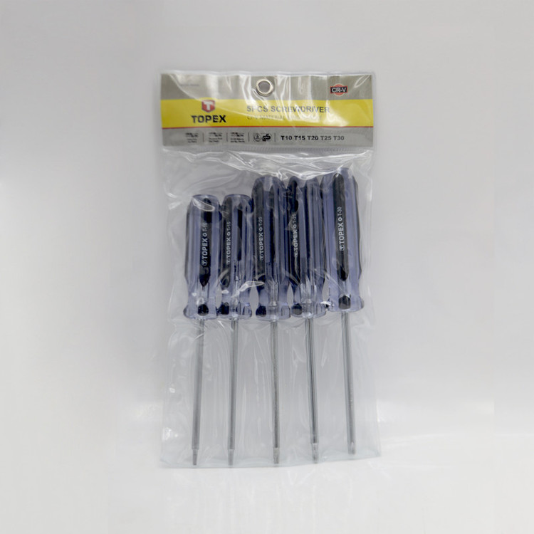 پیچ گوشتی ستاره ای تاپکس مدل YP-39D566-T10-T30 بسته 5 عددی