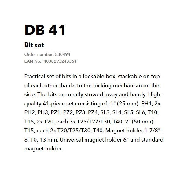 سری پیچ گوشتی فلکس مدل DB 41 مجموعه 41 عددی