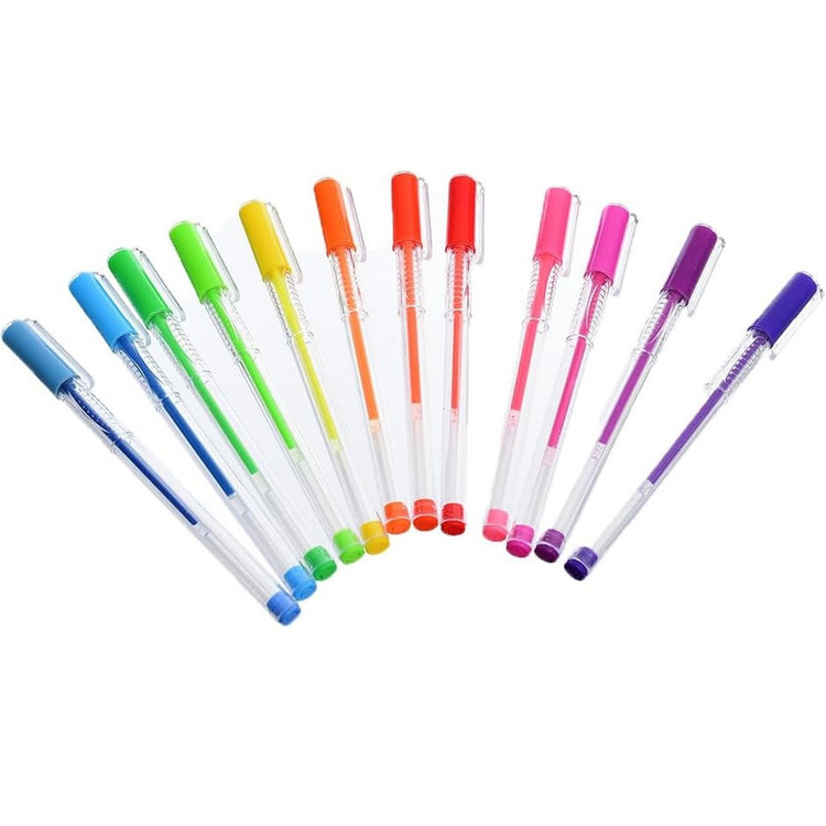 خودکار قطر نوشتاری1 میلی متر یالونگ مدل NEON COLOR بسته 12 عددی