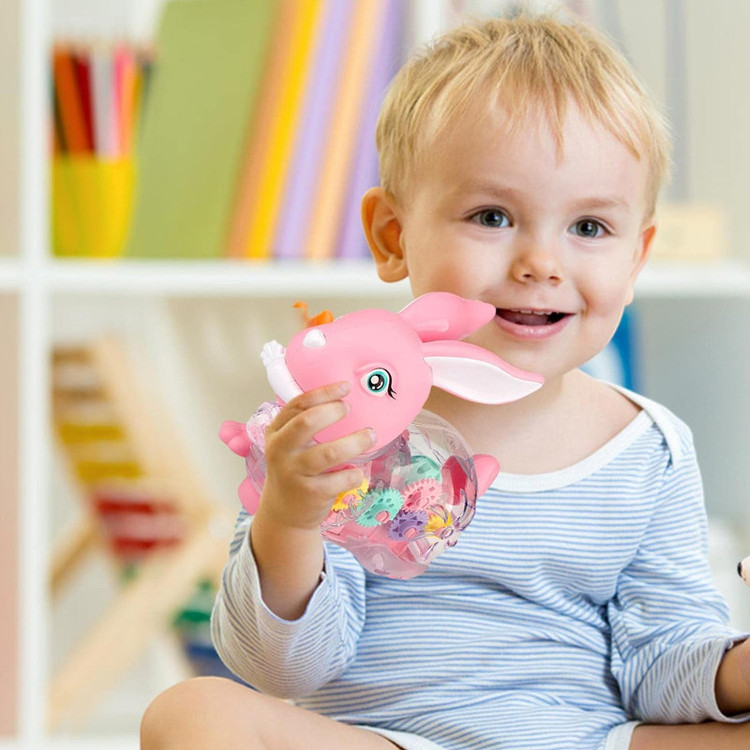 اسباب بازی مدل چرخ دنده ای طرح خرگوش هویج به دهان کد 101B