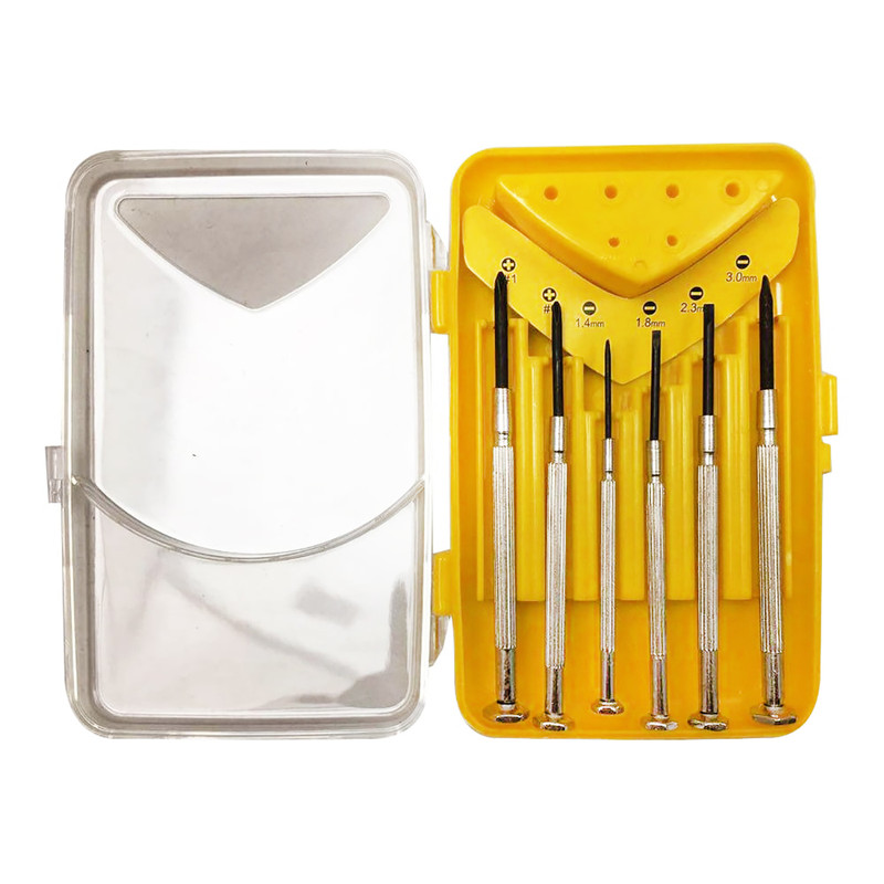 مجموعه 6 عددی پیچ گوشتی ساعتی مدل فلزی QTools