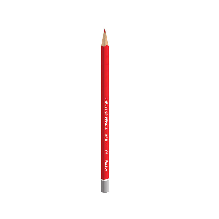 مداد قرمز پنتر مدل Checking Pencil Triangular کد BP111 - بسته 12 عددی