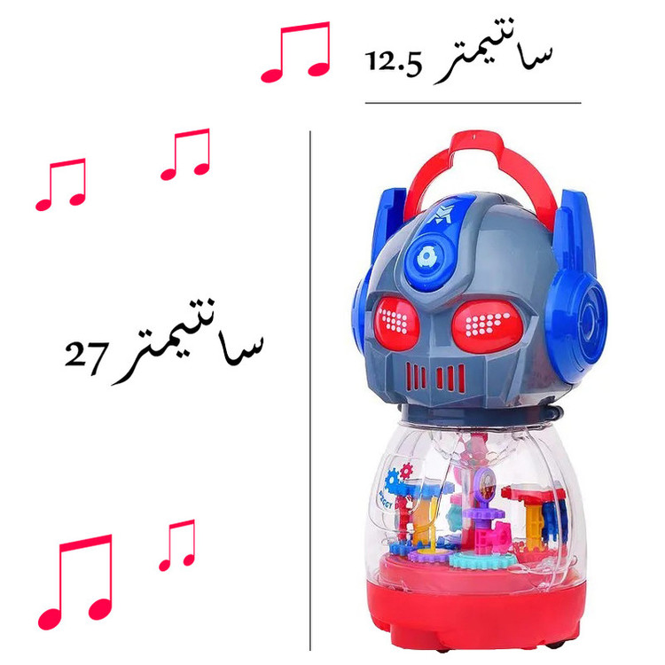 اسباب بازی مدل چرخ دنده ای قلک طرح رباتی کد ZR180-3