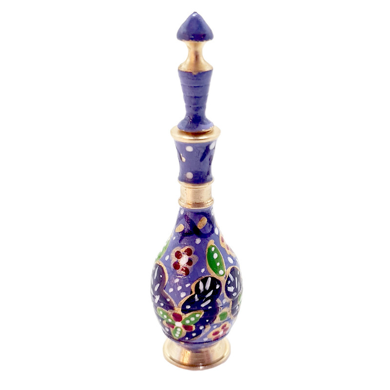 سرمه دان مدل برنجی مینا کاری سوگل