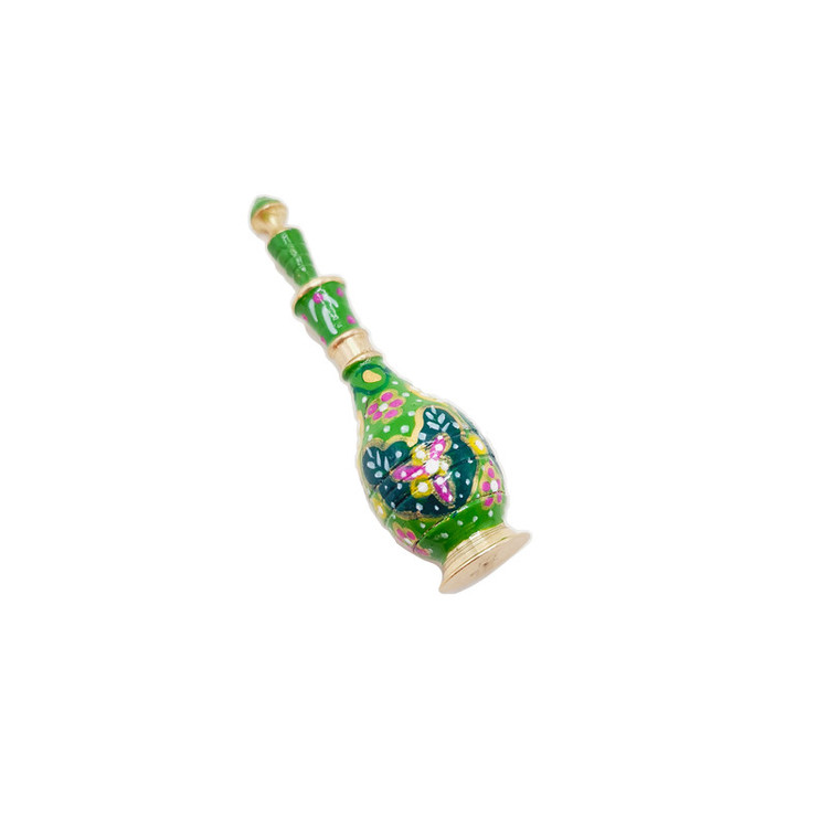 سرمه دان مدل برنجی مینا کاری سوگل