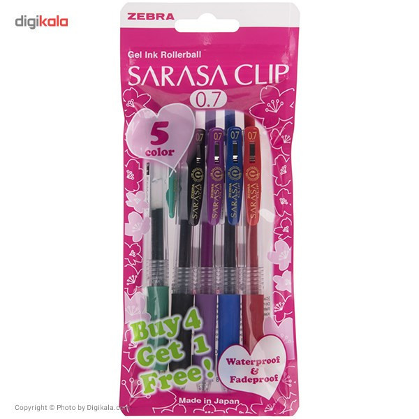 روان نویس 1 + 4 رنگ زبرا مدل Sarasa Clip