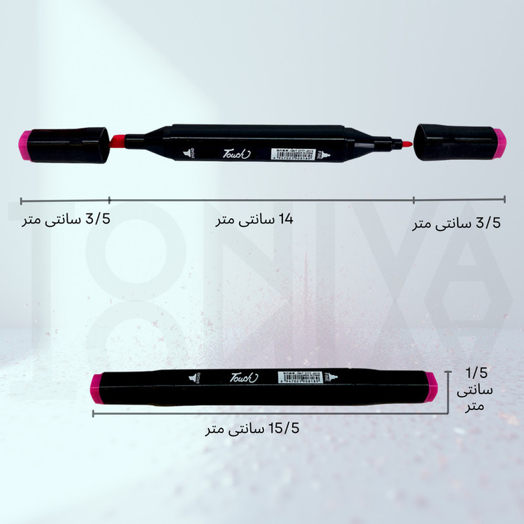 ماژیک راندو تونیوا مدل Touch 60 به همراه محلول احیای ماژیک مجموعه ۶۰ عددی