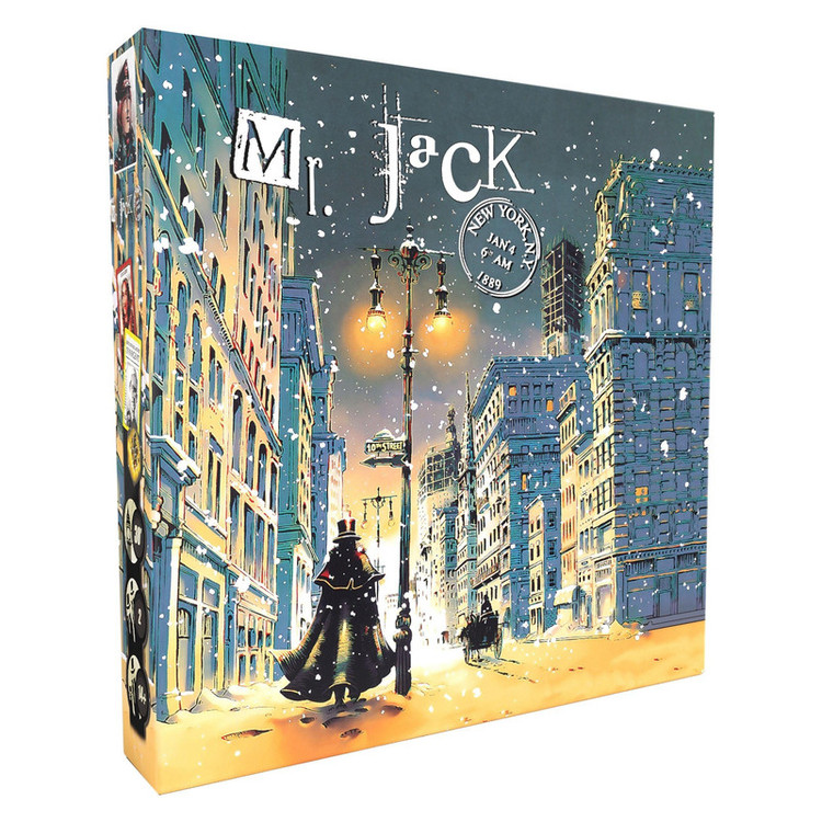 بازی فکری مانترا مسترجک نیویورک MR JACK IN NEWYORK بردگیم استراتژی معمایی دو نفره با مدت زمان کمتر از یک ساعت، شامل کارت و مهره چوبی، مناسب بزرگسال، نوجوان و کودک، درجه سختی متوسط و دفترچه راهنمای فارسی