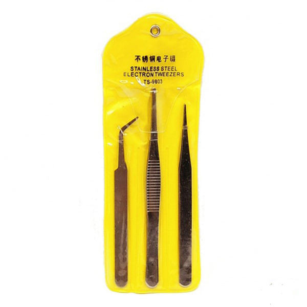 انبر پنس مدل TWEEZERS TS_9803 مجموعه 3 عددی