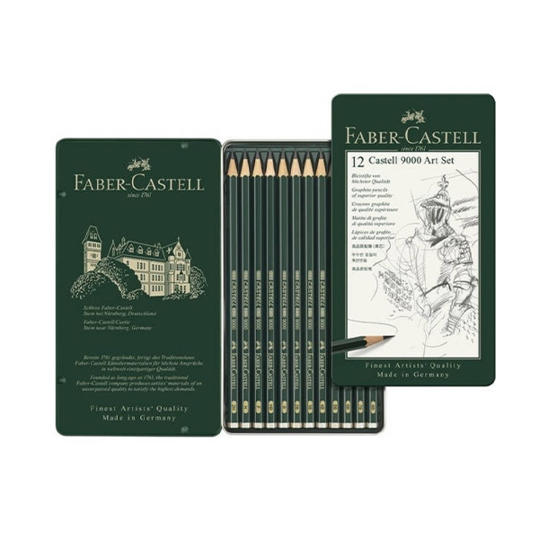 مداد طراحی فابر کاستل مدل 9000 ART SET مجموعه 12 عددی