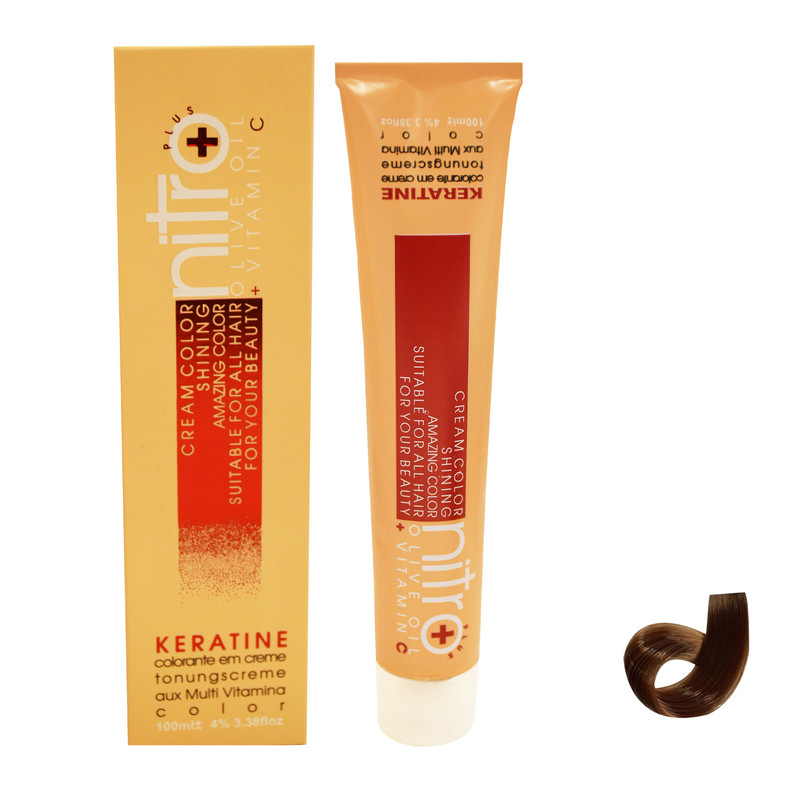 رنگ مو نیترو سری Keratine شماره 8.5 حجم 100 میلی لیتر رنگ بلوند طلایی روشن