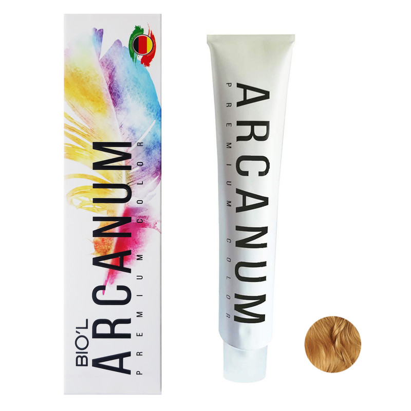 رنگ مو بیول مدل Arcanum شماره 8.83 حجم 120 میلی لیتر رنگ بلوند شکلات مسی روشن