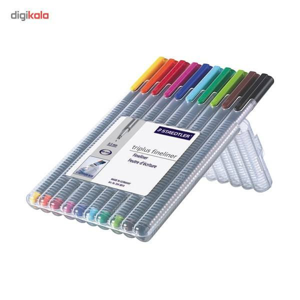 روان نویس 10 رنگ استدلر مدل Triplus Fineliner سایز 0.3