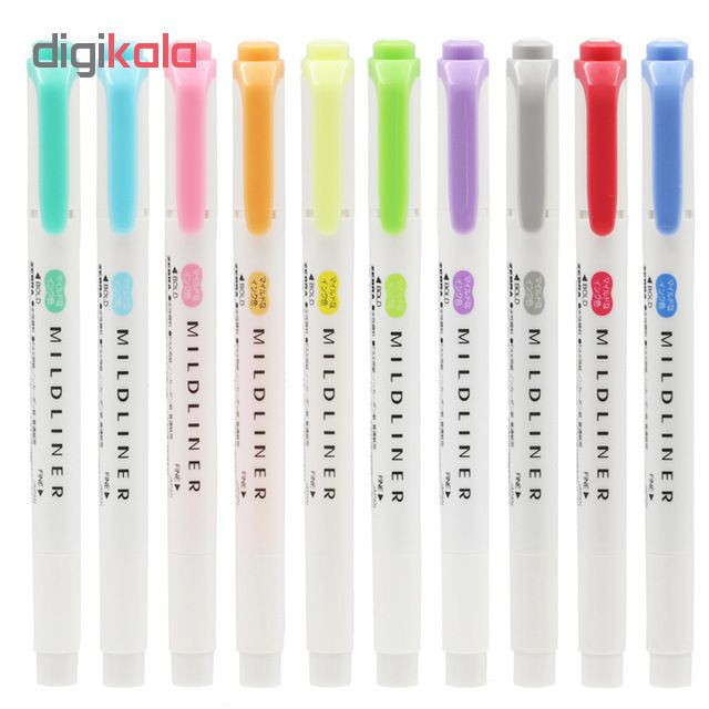 ماژیک علامت گذار زبرا مدل MILDLINER مجموعه 4 عددی