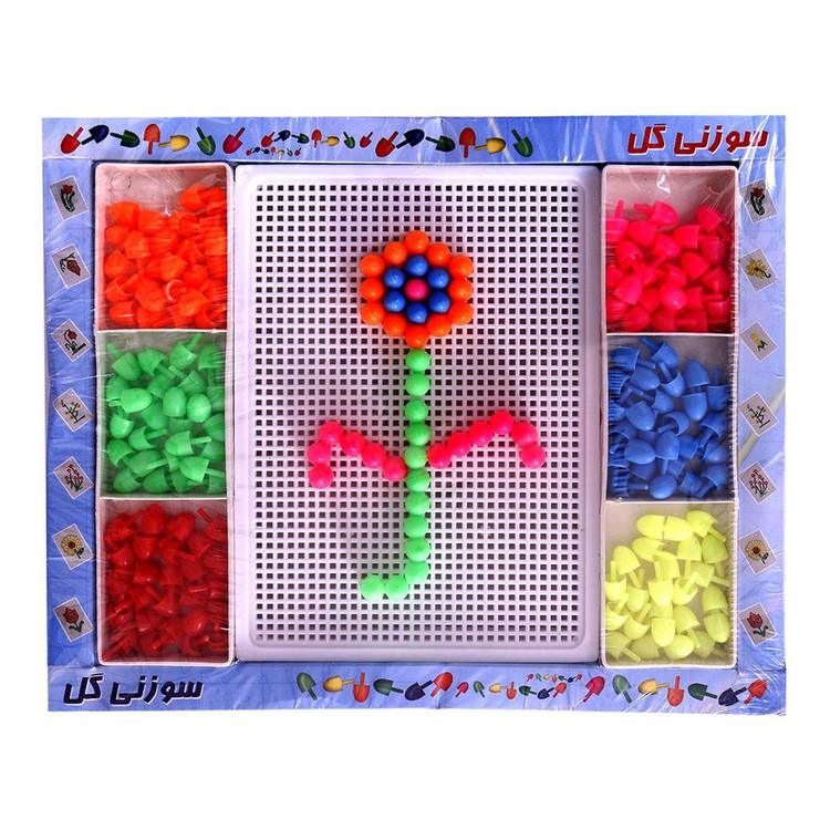 بازی فکری آموزش خلاقیت سوزنی گل مدل ترنم مناسب کودکان و نوجوانان، چندنفره 1 تا 6 نفر، درجه سختی آسان، تقویت مهارتهای حرکتی، دقت و تمرکز، افزایش اعتماد به نفس، زمان بازی کمتر از 30 دقیقه