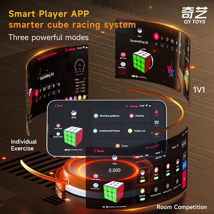 مکعب روبیک چی ای مدل هوشمند بلوتوثی SC-S کای وای 3×3 QY Smart Cube Standard