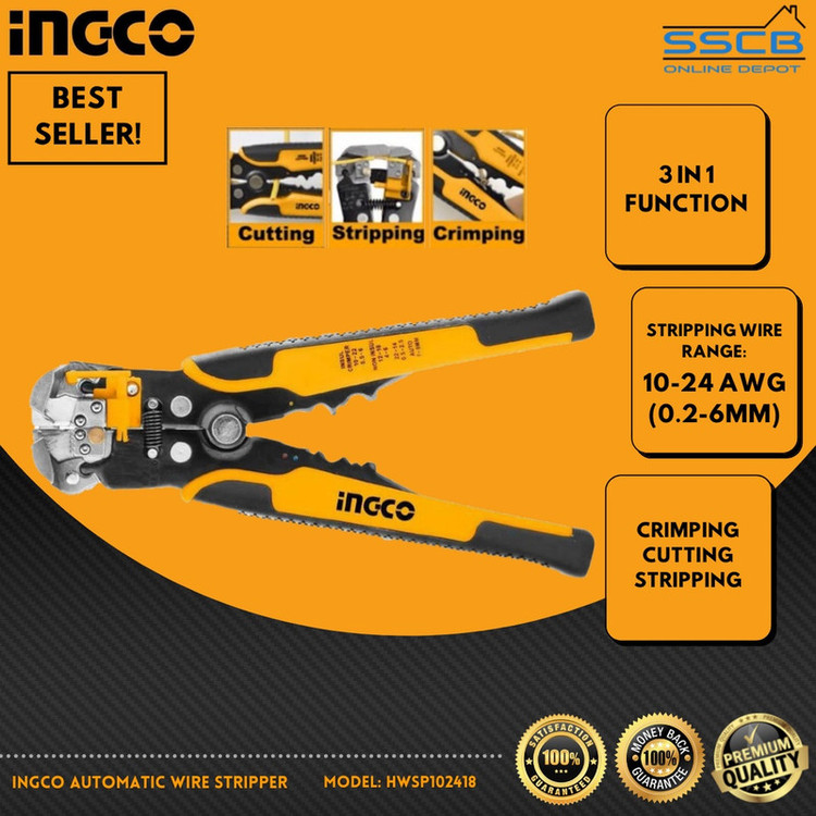 انبر سیم لخت کن اینکو مدل HWSP-102418 سایز 1/4-8 اینچ