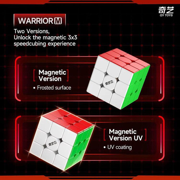مکعب روبیک چی ای مدل وریور مگنت یو وی کای وای 3×3 QY Warrior M UV Coating