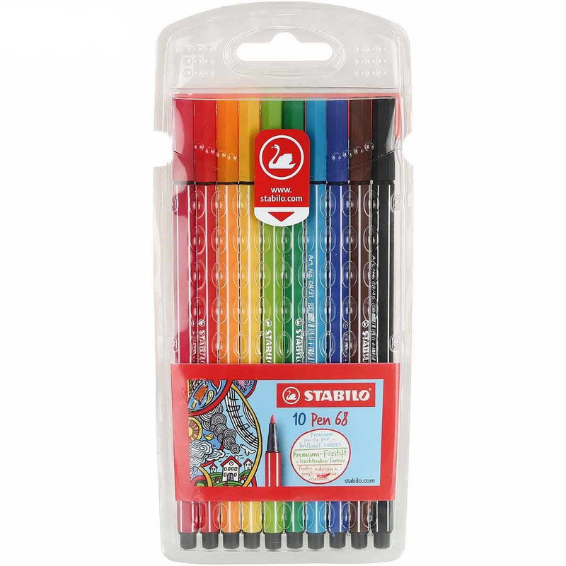ماژیک رنگ آمیزی 10 رنگ استابیلو مدل pen 68