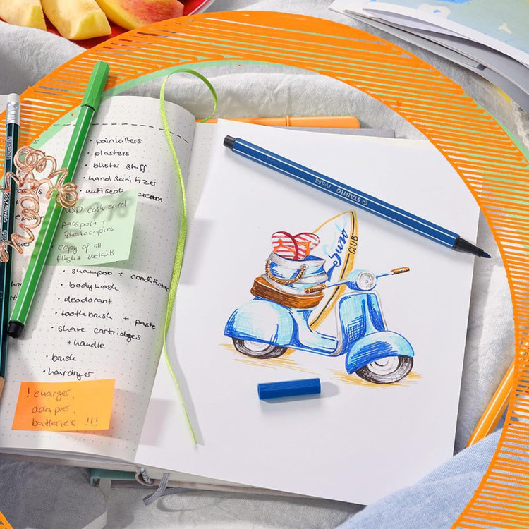 ماژیک رنگ آمیزی 10 رنگ استابیلو مدل pen 68