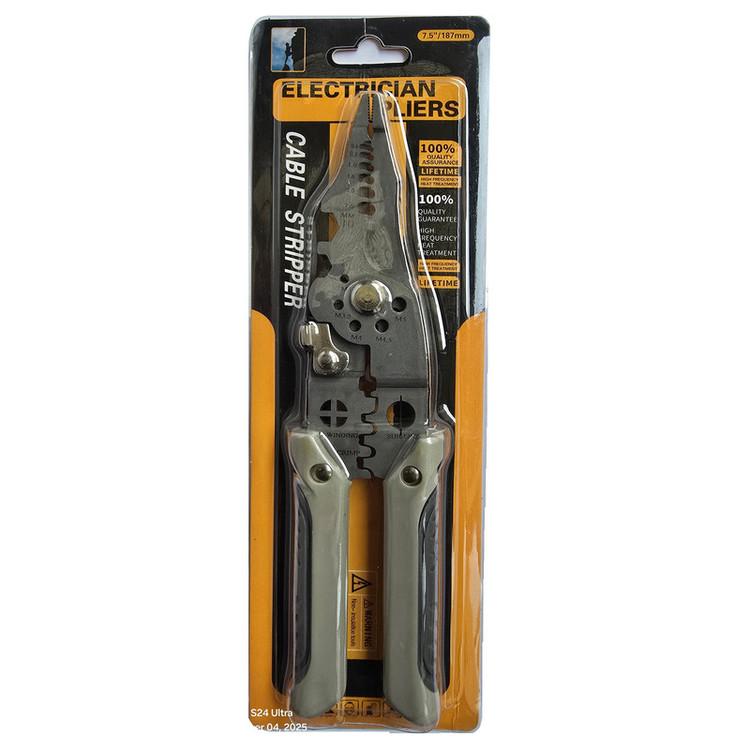 انبر سیم لخت کن الکتریشن مدل Electrician187mm سایز 7.5 اینچ