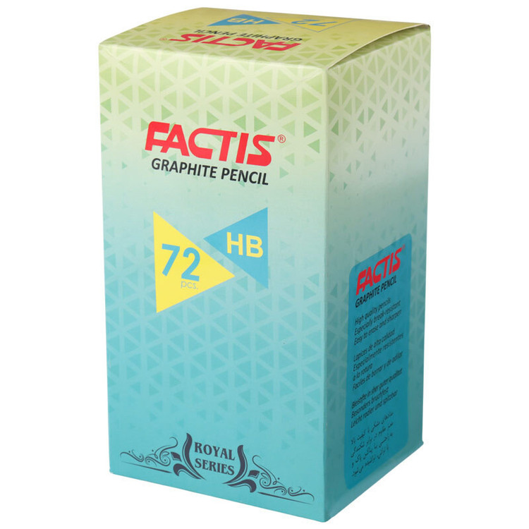 مداد مشکی فکتیس با درجه سختی HB مدل رویال بسته 72 عددی
