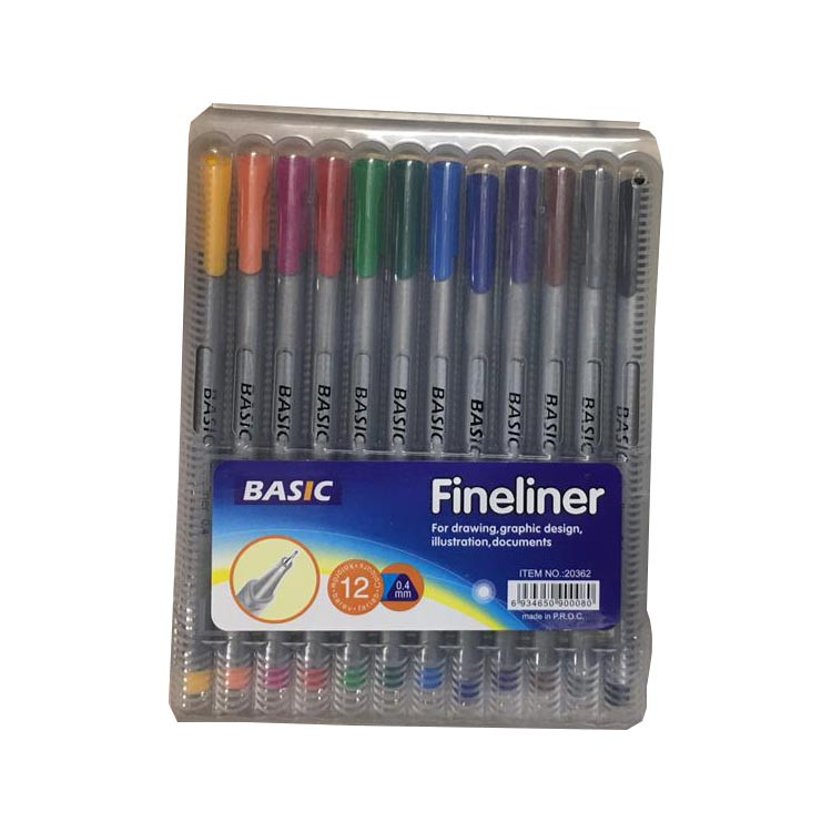 روان نویس بیسیک مدل Fineliner 12 بسته 12 عددی