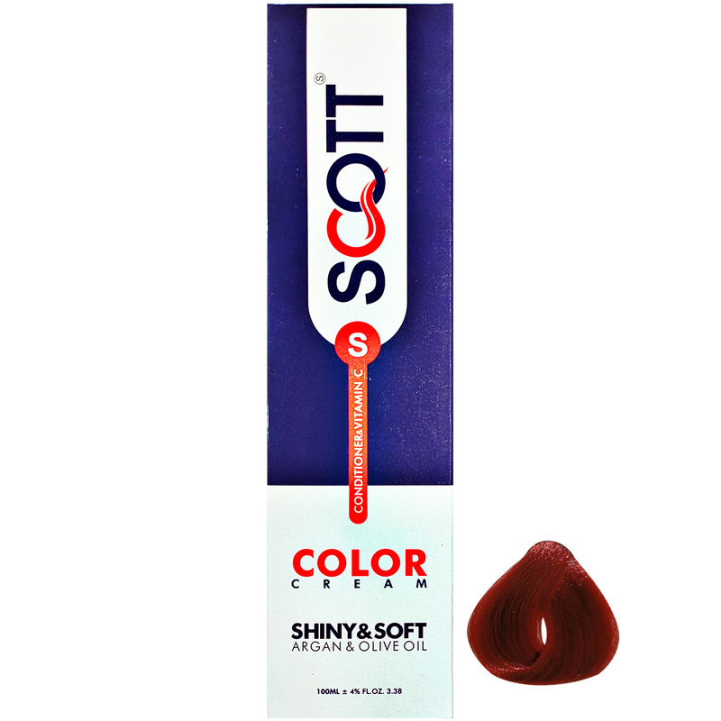 رنگ مو اسکاتس سری Mahogany شماره MG6 حجم 100 میلی لیتر رنگ بلوند ماهاگونی متوسط