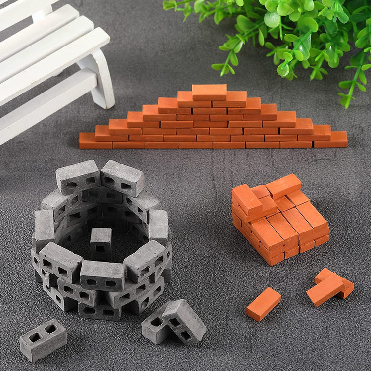 ساختنی مدل آجر مینیاتوری سرامیکی کد ceramic/202 بسته 202 عددی