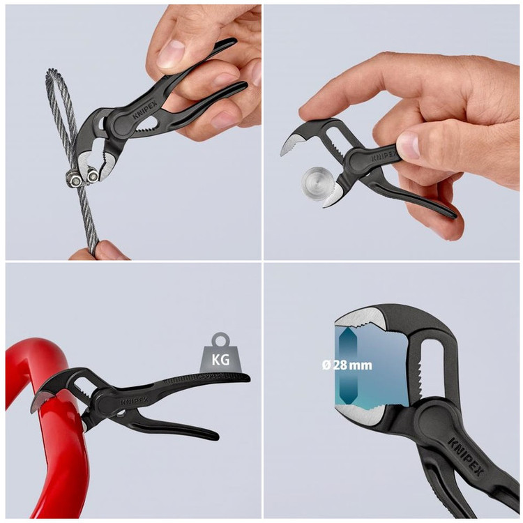 انبر کلاغی کنیپکس مدل Cobra 8700100 سایز 4 اینچ