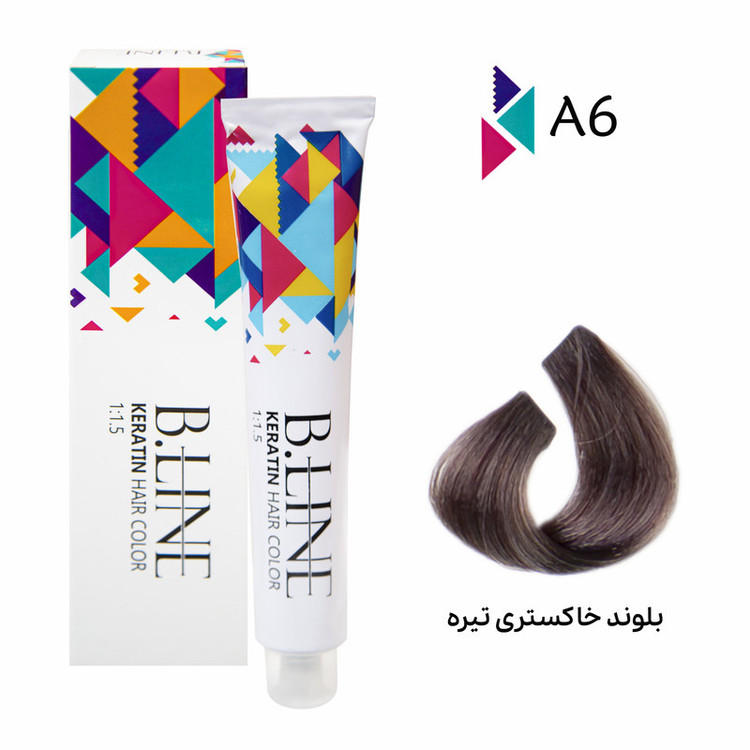 رنگ مو بی لاین شماره A6 حجم 100 میلی لیتر رنگ بلوند خاکستری تیره