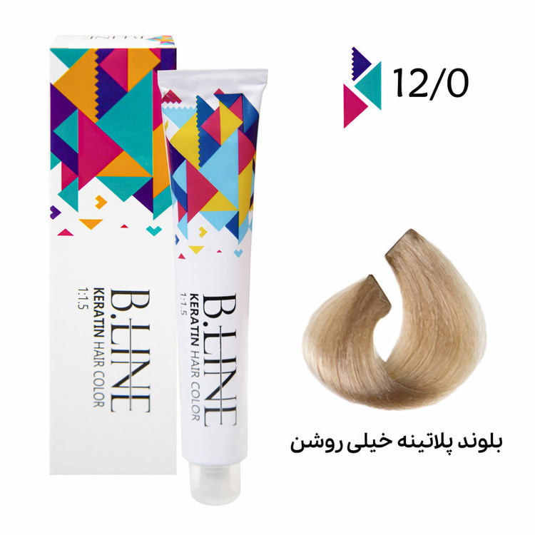 رنگ مو بی لاین شماره 12.0 حجم 100 میلی لیتر رنگ بلوند پلاتینه خیلی روشن