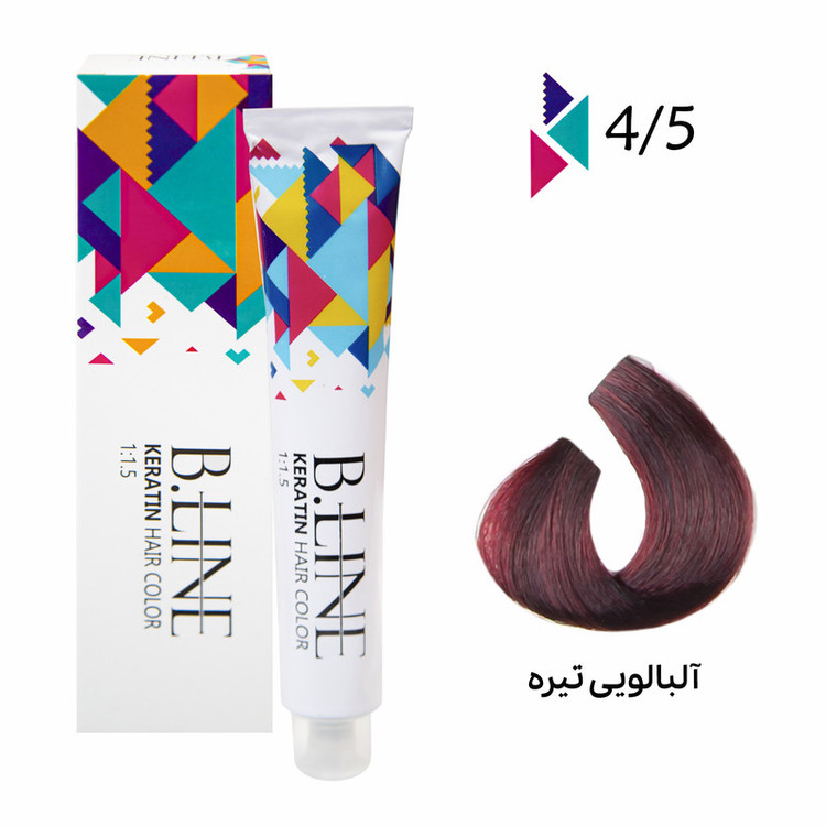 رنگ مو بی لاین شماره 4.5 حجم 100 میلی لیتر رنگ آلبالویی