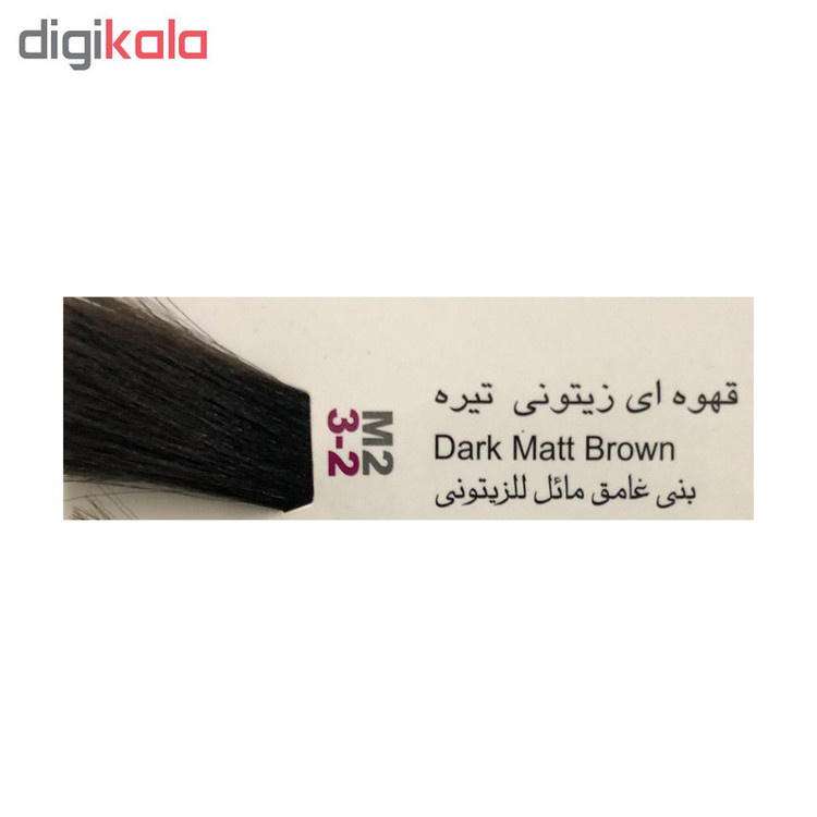 رنگ مو پادینا شماره M2-3-2 حجم 100 میلی لیتر رنگ قهوه ای زیتونی تیره