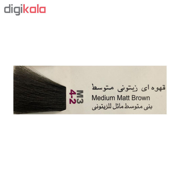 رنگ مو پادینا شماره M3-4-2 حجم 100 میلی لیتر رنگ قهوه ای زیتونی متوسط