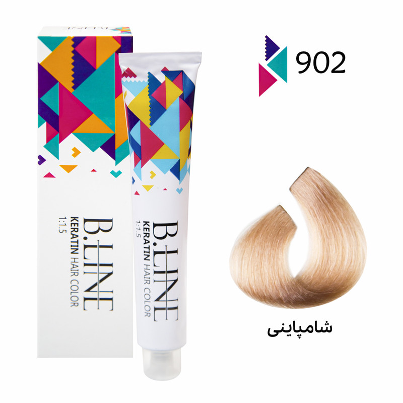 رنگ مو بی لاین شماره 902 حجم 100 میلی لیتر رنگ شامپاینی