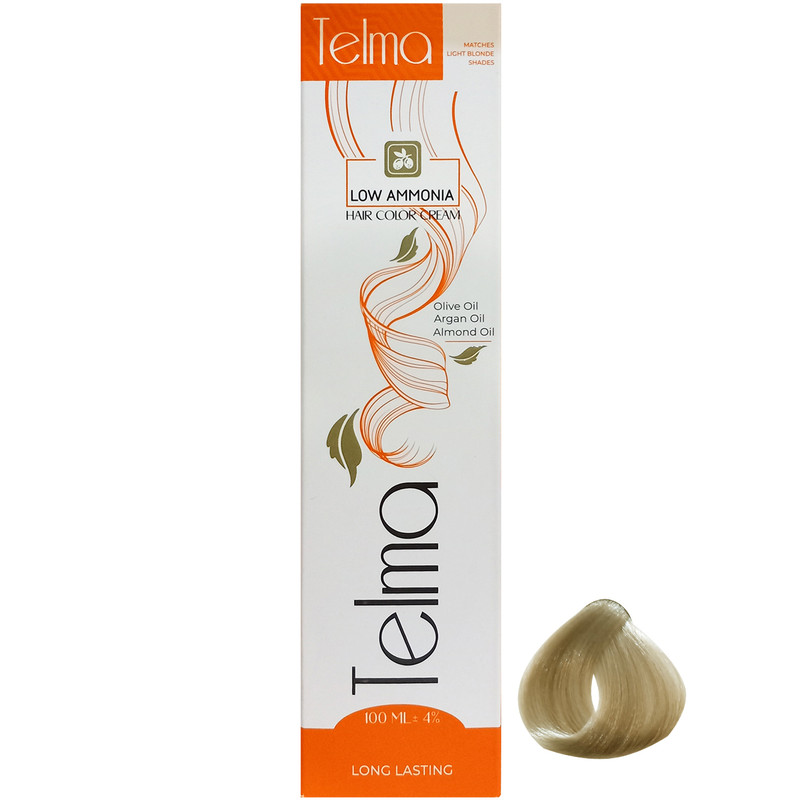 رنگ مو تلما مدل Low Ammonia شماره 99.11 حجم 100 میلی لیتر رنگ یخی کریستالی