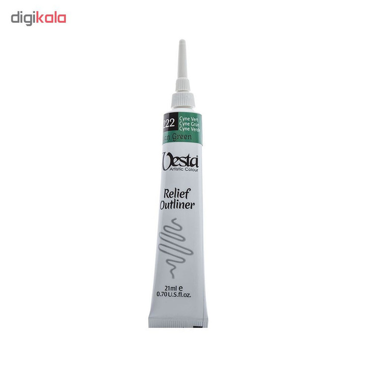 خمیر دورگیر وستا مدل Cyan Green 222 حجم 21 میلی لیتر